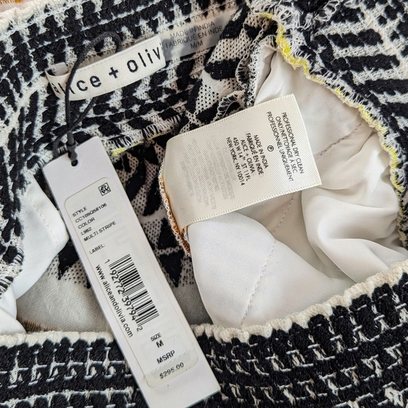 alice + olivia Courtney Pants Jogger Embroidered Cotton High Waist Multi M NWT - Picture 15 of 16